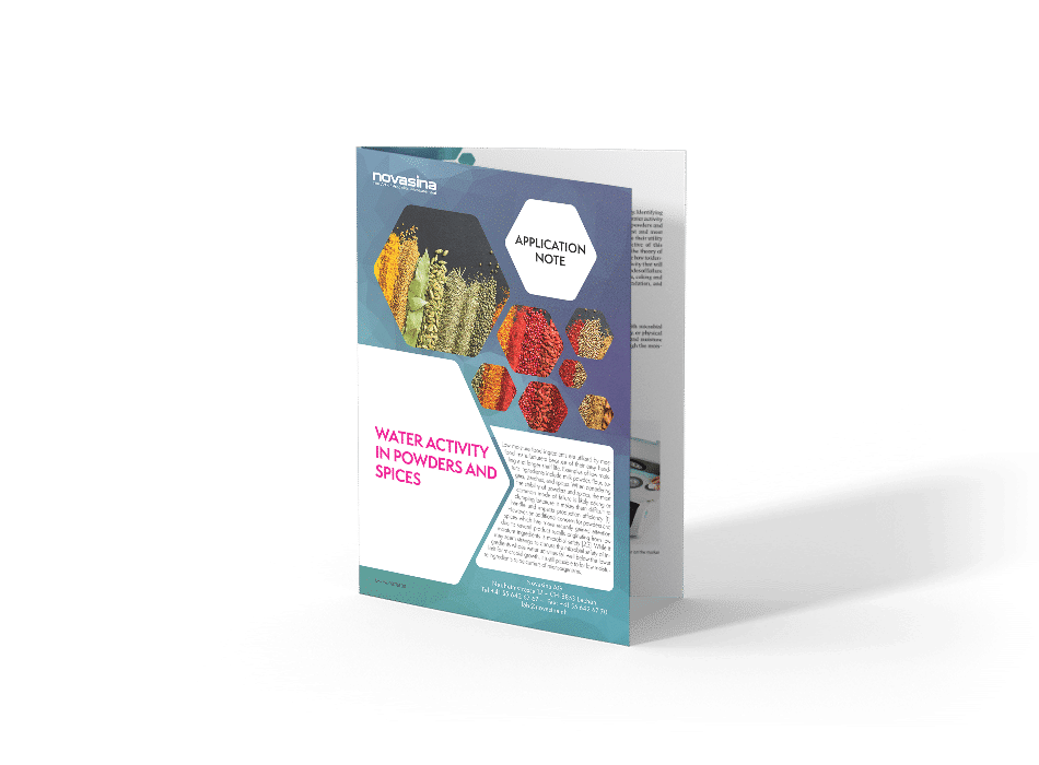 Novasina Application Note - Water activity in powders and spices Mockup Image